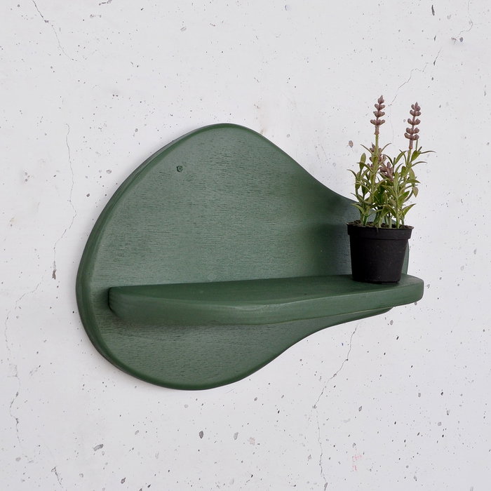 Hanah Home Meh220 Estantería de Pared de Madera Verde